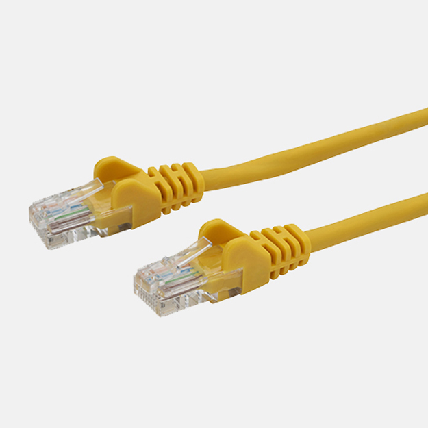 RJ45 CAT6 UTP Stranded Flush Moulded LS0H Network Cable 24AWG - Yellow